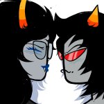  >:? 2025 blush dirkesque fullres headshot jaggy_lines near_kiss profile redrom scourge_sisters shipping terezi_pyrope vriska_serket 