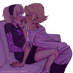  amber incest lalondecest near_kiss profile redrom rose_lalonde roxy_lalonde shipping wizardship 