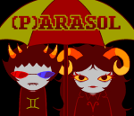  2024 2spooky aradia_megido fullres jaggy_lines punstuck shipping sollux_captor sprite_mode starter_outfit text umbrella yaoisquidbob 