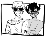  blush dave_strider grayscale karkat_vantas red_knight_district redrom shipping snowstucked 