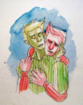 2012 au felt fin fullres humanized lychgate multiple_personas no_hat reverse_hug