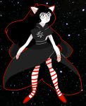  dogtier godtier jade_harley limited_palette solo space_aspect stars twyll witch 