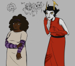 2025 animated fashion fullres kanaya's_red_dress kanaya_maryam karkat_vantas redrom rose_lalonde rosemary shipping svyetlana69420 