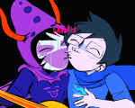 2024 bard blush breath_aspect codtier fullres gamzee_makara godtier heir instrument john_egbert kiss melerbytes panel_redraw rage_aspect scars shipping text warhammer_of_zillyhoo zilly's_duet 