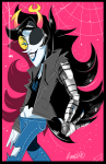  2014 artificial_limb eyepatch fullres solo spiders starter_outfit vriska_serket web zamii070 