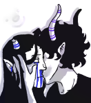  :o) blackrom blood equius_zahhak gamzee_makara high_horse highlight_color kiss nosebleed ohgodwhat shipping sober_gamzee source_needed sourcing_attempted 