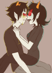  blind_love blush crying redrom shipping sollux_captor stainedbrain terezi_pyrope 
