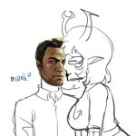 2026 alisbscsaand aranea_serket blush crossover dancestors fullres grayscale image_manipulation kiss left_4_dead monochrome profile sketch starter_outfit text