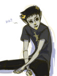  blind_sollux blood no_glasses sitting sollux_captor solo thano 