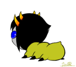  animated back_angle grubs q-dormir request sollux_captor solo 