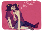  heart nepeta_leijon no_glasses no_hat redrom scratch_and_sniff shipping terezi_pyrope thecatprince 