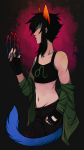   action_claws alternate_hair blood nepeta_leijon no_hat playbunny profile solo 