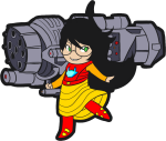  2011 chibi fullres iron_lass_suit jade_harley makiokuta proton_cannon solo transparent 