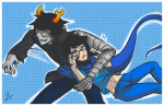  ! 2014 artificial_limb breath_aspect con_heir fluorite_octet fullres godtier heir illegal_vriska jaggy_lines john_egbert lunaticjin redrom rule63 shipping starter_outfit vriska_serket 