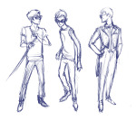   dave_strider doven felt_duds katana monochrome red_baseball_tee sketch solo starter_outfit 