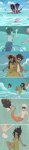  2016 back_angle clouds comic dave_strider fashion freckles fullres gills ikimaru jade_harley jake_english john_egbert merfolk ocean sitting underwater upside_down 