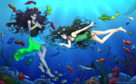  animals barefoot cuttlefish feferi_peixes feshnie horrorcuties jade_harley redrom shipping swimsuit underwater 