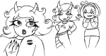 2025 alternate_hair crying fullres grayscale jaggy_lines kanaya_maryam lineart lipstick_stains monochrome redrom rose_lalonde rosemary shipping skyzahhak starter_outfit