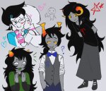  2026 ? aradia_megido art_dump blush cottoncandy dancestors dream_ghost fullres heart hiveswap jaggy_lines jane_crocker kiss lineart meulin_leijon redrom roxy_lalonde shipping stars starter_outfit temmiesttemm wonk zebruh_codakk 