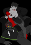  2025 blackrom blush boner caliborn fashion formal fullres jaggy_lines jane_crocker lying no_shirt nosebleed ratmahad redrom shipping sitting sweat sweet_tooth 