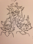  aleksicon headshot kanaya_maryam no_glasses sketch terezi_pyrope vriska_serket 