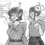  2026 alisbscsaand aranea_serket damara_megido dancestors dream_ghost fullres grayscale monochrome starter_outfit sufferer_necklace text word_balloon 