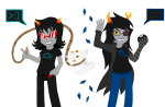 2011 8_ball amalika artificial_limb chalk emoticon eyepatch fluorite_octet fullres karkat_vantas noose scalemates scalematified scourge_sisters starter_outfit terezi_pyrope transparent vriska_serket word_balloon