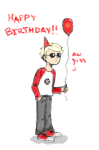  animated dave_strider happy_birthday_message jacky red_baseball_tee solo 