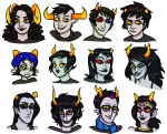 2012 alternians aradia_megido casual cat_hat equius_zahhak eridan_ampora feferi_peixes fullres gamzee_makara gills headshot kanaya_maryam karkat_vantas nepeta_leijon no_coat scars scrims smiling_eridan smiling_karkat sober_gamzee sollux_captor starter_outfit tavros_nitram terezi_pyrope vriska_serket wonk 