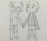 grayscale hiveswap holding_hands joey_claire richynepp shipping sketch star_crossed_romance xefros_tritoh 