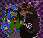  2023 aradia_megido blush casual cat_hat fashion freckles fullres heart holding_hands jaggy_lines kittypeb lgbt_pride lion_tamer nepeta_leijon redrom shipping starter_outfit zodiac_symbol 