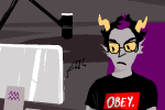  animated casual crowry eridan_ampora fashion music_note solo 