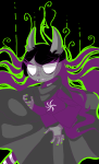  4ppl3b3rry dogtier godtier grimbark jade_harley limited_palette solo witch 