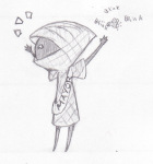  2010 chibi fullres grayscale mayor_sash pencil seiyaku serenity text wayward_vagabond wv 