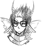  2011 eridan_ampora fullres grayscale headshot monochrome pride sketch solo 