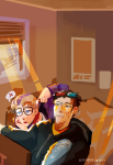  2021 body_modification casual computer eridan_ampora fullres humanized no_glasses sollux_captor word_balloon zodiac_symbol zzoupz 