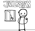 2023 ? fullres grayscale hyperaustinthecool jaggy_lines jailbreak monochrome pumpkin solo text the_first_guy