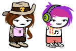  2013 club_penguin cowboy_hat crossover fullres hat headphones humanized jaggy_lines magdaneela sprite_mode 