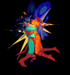  2026 blood crying dragon_cane fullres godtier hug impalement jaggy_lines legislacerator_suit light_aspect no_glasses scourge_sisters shipping terezi_pyrope thief vriska_serket w0rmsmeatofme weapon 