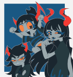  2024 ardata_carmia arms_crossed cursed-beni fullres hiveswap remele_namaaq starter_outfit vriska_serket 