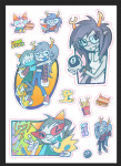  2024 8_ball art_program_in_frame beverage casual chalk food fullres hug illustrating night_milk pencil scalemates scourge_sisters shipping sitting terezi_pyrope text the_word_homestuck vriska_serket 