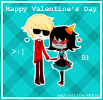  coolkids dave_strider heart holding_hands magicalricepudding red_plush_puppet_tux redrom shipping terezi_pyrope valentinestuck 