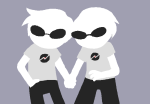 2012 dave_strider fullres holding_hands jaggy_lines multiple_personas pastiche redrom selfcest shipping solo spare_time starter_outfit yorsh