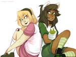  2016 back_to_back dogtier fashion freckles fullres ikimaru jade_harley rose_lalonde sitting 