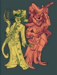  action_claws commodore_coat dream_ghost feferi_peixes kristall-droppar limited_palette nepeta_leijon rear_admiral_attire 
