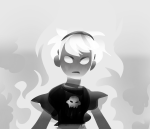 2016 black_squiddle_dress fullres grayscale grimdark headshot paperseverywhere rose_lalonde solo