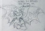  2019 drarw fullres_export_attempted grayscale monochrome pencil rocket_wings sketch solo starter_outfit terezi_pyrope text 