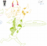  2026 alternate_calliope anonymous_artist art_dump blush carrying fanfic_art fankid fantroll freckles fullres godtier lying muse nsfw_source space_aspect text theme_coloring word_balloon 