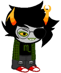  2019 au bloodswap dawndoodle eyepatch fullres jaggy_lines solo sprite_mode transparent vriska_serket 