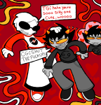 2022 dave_strider dj-yaniel heart karkat_vantas red_baseball_tee red_knight_district redrom shipping starter_outfit text thought_balloon word_balloon